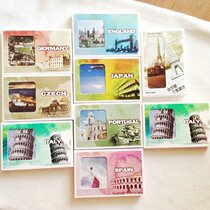 ttq Retro Donuts European Travel Beautiful hipster Romantic Style Postcards Can Mail Wish Cards