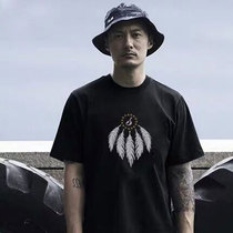 Tide brand Yu Wenle 2021 summer new short-sleeved T-shirt mens cotton loose mens t-shirt round neck half-sleeve top