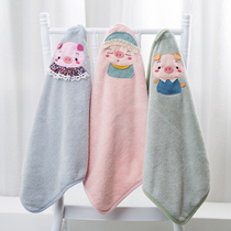 Baby face towel Womens small square towel Pure cotton cute childrens absorbent quick-drying washable hand towel hanging kitchen