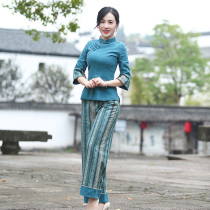 Junya Casual Fashion Small Balsamic Wind Suit Professional Suit Women Early Spring Wear Hitch 2022 New qipao Two sets