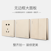 Famous open electrical switch socket type 86 concealed gold broadband network panel double hole network cable socket computer socket