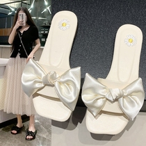 2021 Spring and autumn new wedding bridesmaids slippers female newlyweds satin red slippers wedding bridal bridal gowns with shoes female