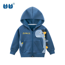 Korean version Brand tailstock Childrens clothing 2022 autumn and winter New products Childrens cotton jacket Lianhood Clothing Grabbing Suede Male Baby Clothes