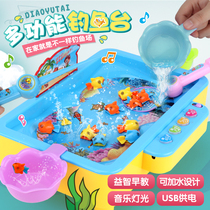 Fishing toys Childrens puzzle electric pool set Baby 123-year-old child 6 male and female toys magnetic fishing