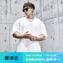 GYMDOG homemade tide brand embroidery solid color loose breathable fitness clothes mens summer sports training short-sleeved T-shirt