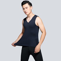 2021 de Velvet mens non-trace warm vest one piece autumn mens coat wear boys plus velvet winter tight fit