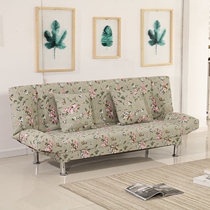 Sofa bed foldable iron frame dual-purpose wooden folding princess bed thickened wooden double room bed