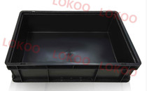 Anti-static new tool parts box turnover box zero black plastic box electronic element box 380*240*105