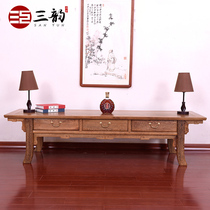 Redwood furniture simple audio-visual cabinet chicken wing Wood Chinese TV cabinet living room solid wood short cabinet bedroom floor cabinet