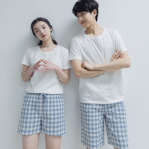Summer Pure Cotton Lovers Home Pants Thin men and women casual sleeping pants can be worn out of air conditioning shorts 50% Pants Sandhard Pants