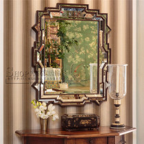 Neoclassical vanity mirror Hanging mirror Makeup mirror Bathroom mirror Entrance decorative mirror Bathroom sink mirror customization