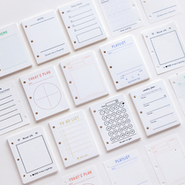 Important time Mini three-hole loose-leaf Bentecore inside page todo plan memo handbooks notebook