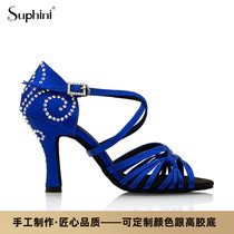 Suphini Boutique Custom Color Drill Womens Style Blue Satin Gifts Denim National Mark Rumba Cha Cha Cha Cha Cha Cha Cha Cha Cha Cha Cha Cha Cha Cha Cha Cha Cha Cha Cha Cha Cha Cha Cha Cha Cha Cha