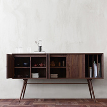 All solid wood walnut TV cabinet Nordic solid wood Oak Hall Cabinet Japanese simple porch cabinet tall cabinet
