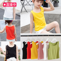 Girl Harnesses Vest 2021 Summer Dress New CUHK Tong Pure Cotton Little Girl Outwear Sports Blouse Boy