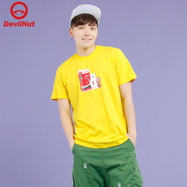 DEVIL NUT demon tide card spring and summer men and women Summer couples loose Cola short sleeve T-shirt SSX