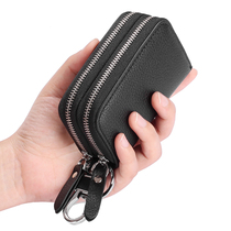 Double car key bag mens foreign trade cow leather large capacity minimalist containing home lock spoon bag female universal