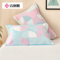 Jie Liya pillow towel pure cotton pair of high-grade European cotton household single cotton non-slip does not fall off pillow towel