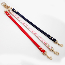 Aqier leather leash double-headed three-head multi-head leash cowhide dog artifact dog chain