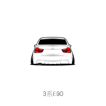 Suitable for BMW 3 Series E90 low-lying car scratch model sticker car friend meeting personalized car sticker custom HF Silhouette