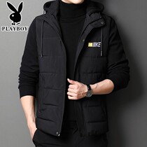 Flower Playboy waistcoat for mens spring and autumn jacket waistcoat with hat cotton clothes vest fashion handsome damp and warm and shoulder