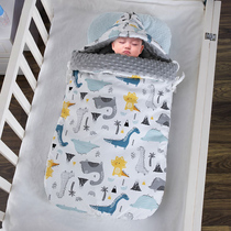 Baby holding quilt dual-purpose sleeping bag autumn and winter thickened cotton newborn anti-shock swaddling baby anti-kicking quilt bag