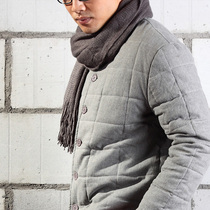 Ciyuan original Chinese style winter clothes New simple round neck warm short cotton-padded clothes men YMS012