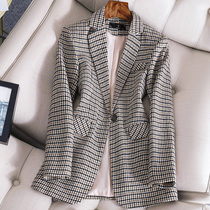 Fashion Plaid Little Suit Jacket Woman