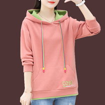 Sweatshirt womens spring and autumn 2021 new fashion foreign atmosphere age Korean version loose clothes early autumn winter coat