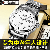 Suitable for birthday gifts for Father filial piety practical middle-aged elderly mens watch mens mechanical watch waterproof