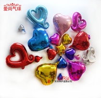 Love-shaped aluminum film balloon wedding anniversary anniversary decoration supplies store opening event decoration