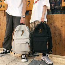 Double shoulder bag boomer mens ins 100 hitch fashion trend Backpack youth Korean version of the art college students school bag