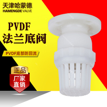 PVDF bottom valve plastic flange suction valve check valve check valve water pump pump terminal resistance to strong acid and alkali corrosion