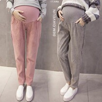 Maternity pants Autumn and winter wear fashion thickened and velvet sports pants Autumn and winter casual leggings trousers winter clothes