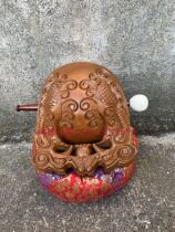 A set of knots of wooden fishers prayed for blessing Taiwan wood fish gold grapefruit wood solid wood fish