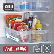 Japan Frost Mountain Fridge Separation Containing box Plastic containing basket Home Kitchen Bagged Food Sauce Storage