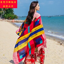 Favan sand towel summer seaside oversized beach towel 2018 dual use seaside scarf