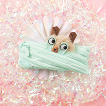 ZIPIT new grass mud horse fluff monster cute pencil bag Girl heart Unicorn simple net red gift stationery bag