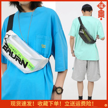 Chest bag mens fashion brand PVC transparent belt bag ins sports casual shoulder bag personality couple mobile phone small bag cross body bag