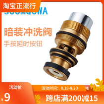  Foot stool flushing valve Spool Pedal Hand press delay button Spool Concealed squat toilet flushing valve accessories