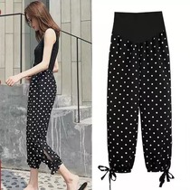 Pregnant Woman Pants Spring Summer Thin Outside Wearing Fashion Loose 90% Snow-Spun Broadlegged Pants Light Cage Pants Bottom Gestational Woman