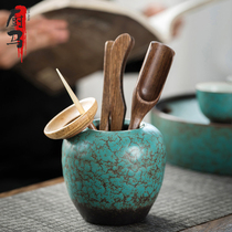 Kitchen horse home with living room light and luxurious kiln changing peacock green tea Road Six gentlemen suit handmade utiliturt tea accessories office