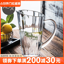 Imported NUDE Lead-free Crystal Glass Cold Kettle Home Beer Zakers Juice Drinks Cool Water Fruit Teapot