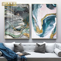 Light Extravagant Living Room Decoration Painting Sofa Background Wall Painting Abstract Painting Xuanguan Mural Painting Modern Atmospheric Crystal Porcelain Painting Hanging Painting