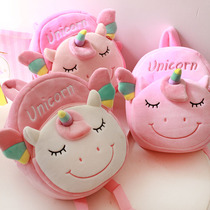 New childrens backpack tide girl kindergarten cute 1-3-4 years old cartoon girl baby plush shoulder school bag