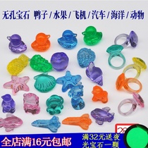 Playground grab machine imitation crystal gem toy car airplane duck ring fruit marine animal children reward