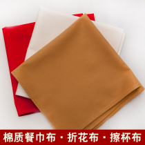 Solid color cotton mouth cloth high-end hotel Western restaurant napkin cloth Cup Cup Cup cloth folding cloth white net cloth wholesale