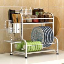 Kitchen shelf 304 stainless steel bowl drain rack put bowl rack seasoning condiment storage rack small size