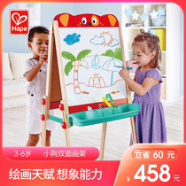 Hape puppy double-sided easel can lift 3-6 years old boys and girls children painting board wooden writing educational toy