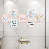 Toilet wall Wall Decoration Wall Stickler Blemish Fill Bathroom Waterproof Sticker Toilet cover Tile Patch Wall Painting